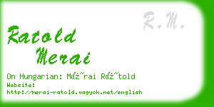 ratold merai business card